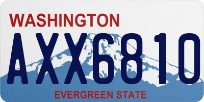 WA license plate AXX6810