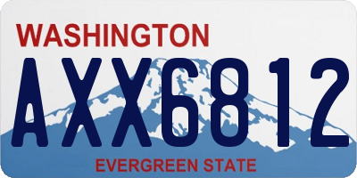 WA license plate AXX6812