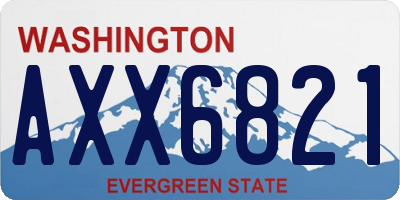 WA license plate AXX6821