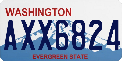 WA license plate AXX6824