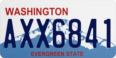 WA license plate AXX6841