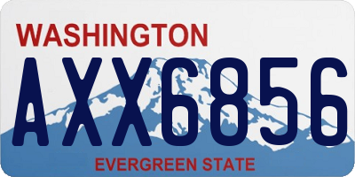 WA license plate AXX6856