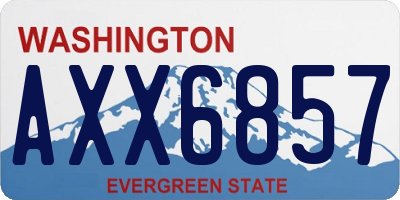 WA license plate AXX6857