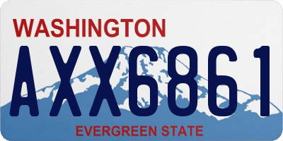 WA license plate AXX6861