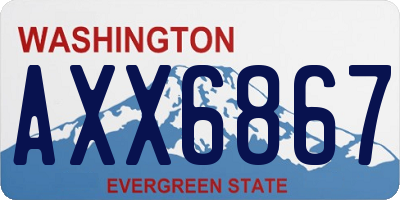 WA license plate AXX6867
