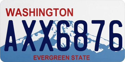 WA license plate AXX6876