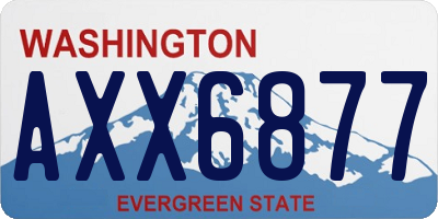 WA license plate AXX6877