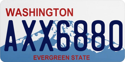 WA license plate AXX6880