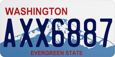 WA license plate AXX6887