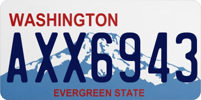 WA license plate AXX6943