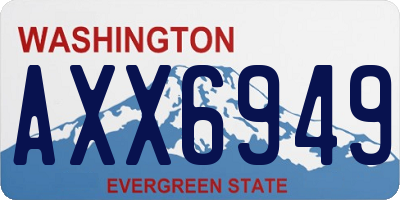 WA license plate AXX6949