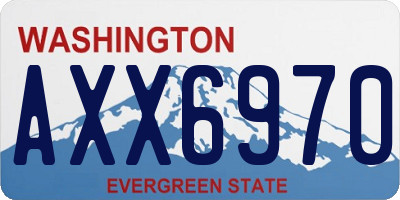 WA license plate AXX6970