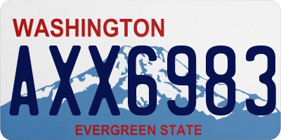 WA license plate AXX6983