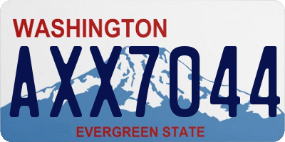 WA license plate AXX7044