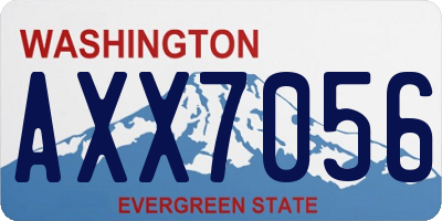 WA license plate AXX7056