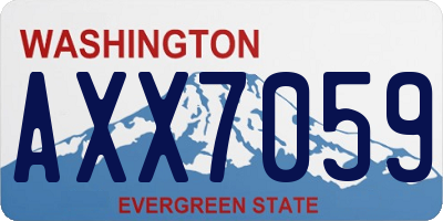 WA license plate AXX7059