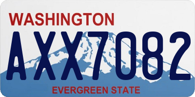 WA license plate AXX7082