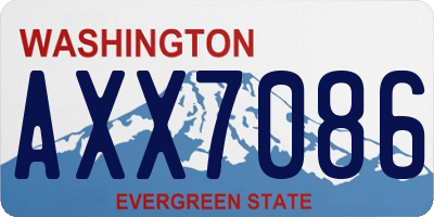 WA license plate AXX7086