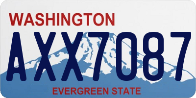 WA license plate AXX7087