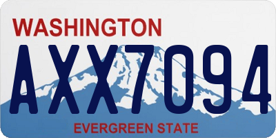 WA license plate AXX7094