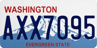WA license plate AXX7095