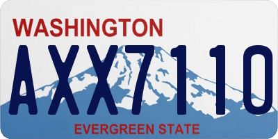 WA license plate AXX7110