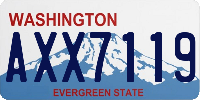WA license plate AXX7119
