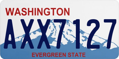 WA license plate AXX7127