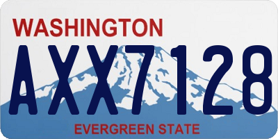 WA license plate AXX7128