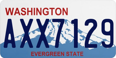 WA license plate AXX7129