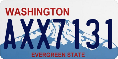 WA license plate AXX7131
