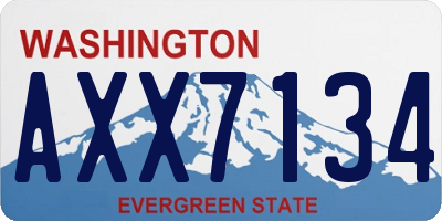WA license plate AXX7134