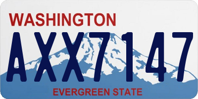 WA license plate AXX7147