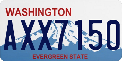 WA license plate AXX7150
