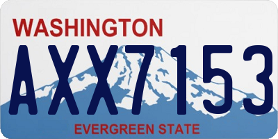 WA license plate AXX7153