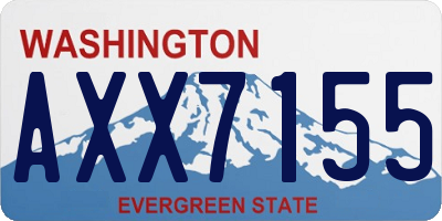 WA license plate AXX7155
