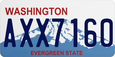 WA license plate AXX7160