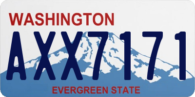 WA license plate AXX7171