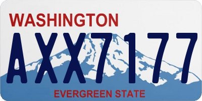 WA license plate AXX7177