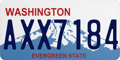 WA license plate AXX7184