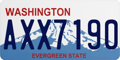 WA license plate AXX7190