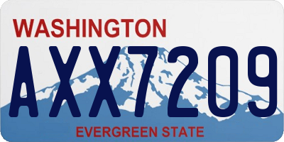 WA license plate AXX7209