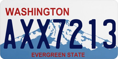 WA license plate AXX7213