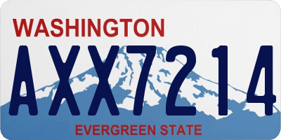 WA license plate AXX7214