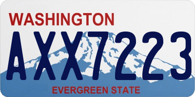 WA license plate AXX7223