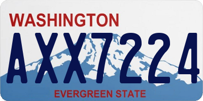 WA license plate AXX7224