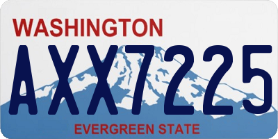 WA license plate AXX7225