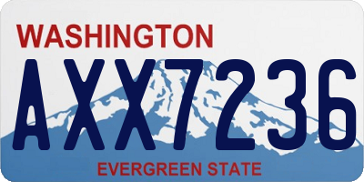 WA license plate AXX7236