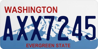 WA license plate AXX7245