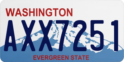 WA license plate AXX7251